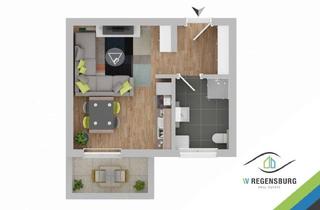 Wohnung kaufen in 92421 Schwandorf, Neu! Geräumiges 1-Zi-Appartement mit Einbauküche, Balkon und Stellplatz