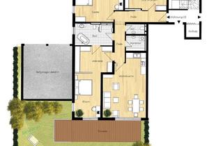 Wohnung mieten in 86424 Dinkelscherben, Erstbezug - moderne lichtdurchflutete Erdgeschosswohnung