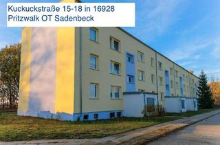 Wohnung mieten in Kuckuckstraße 18, 16928 Pritzwalk, Freundliche und sanierte 4-Raum-Wohnung mit Balkon in Pritzwalk OT Sadenbeck