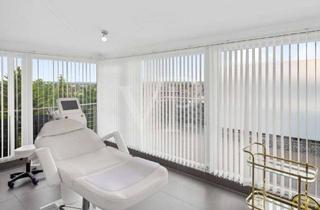 Gewerbeimmobilie mieten in 66740 Saarlouis, Pavillon zur gewerblichen Nutzung mit Terrasse und Aussicht auf das Polygon