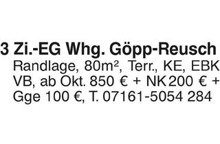 Wohnung mieten in 73033 Göppingen, 3 Zi.-EG-Whg. Göpp-Reusch