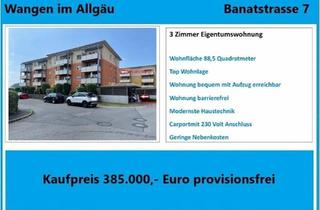 Wohnung kaufen in 88239 Wangen, Wangen im Allgäu - Schöne 3 Zimmer Eigentumswohnung in Wangen im Allgäu Anzeige 2
