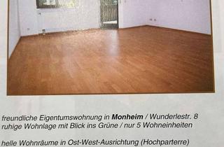 Wohnung kaufen in Wunderlestr., 86653 Monheim, Freundliche und gepflegte 3-Zimmer-Hochparterre-Wohnung mit geh. Innenausstattung mit Balkon