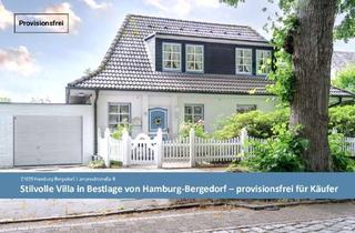 Villa kaufen in Lamprechtstaße, 21029 Bergedorf, Stilvolle weiße Villa begeistert mit hanseatischer Zurückhaltung