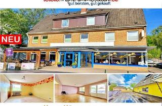 Haus kaufen in 25551 Hohenlockstedt, Wohn- und Geschäftshaus mit 2 Wohneinheiten und großer Gewerbefläche in TOP-Lage