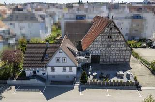 Haus kaufen in 89150 Laichingen, Wohnhaus mit Gewerbeeinheit und Scheune in zentraler Lage von Laichingen