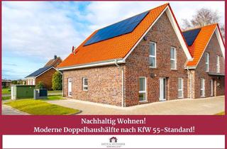 Doppelhaushälfte kaufen in 26427 Esens, Nachhaltig Wohnen – Moderne Doppelhaushälfte nach KfW 55-Standard!
