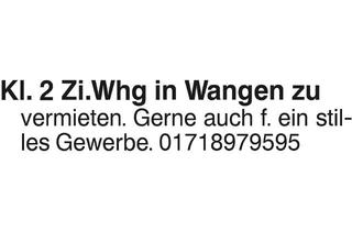 Wohnung mieten in 73117 Wangen, Kl. 2 Zi.Whg in Wangen