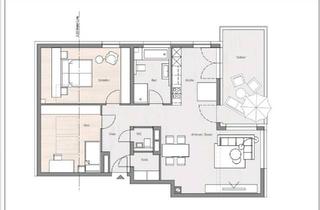 Wohnung kaufen in 74343 Sachsenheim, Sachsenheim - Moderne 99 m² Dachgeschosswohnung mit Balkon in Sachsenheim