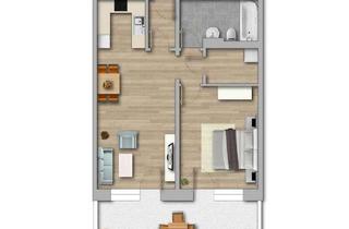 Wohnung mieten in 17491 Schönwalde II, Moderne 2-Raum-Wohnung mit großem Balkon / Erstbezug nach Sanierung