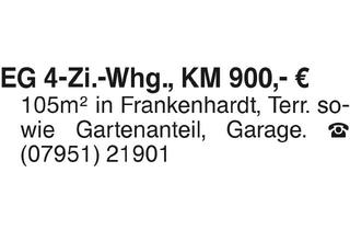 Wohnung mieten in 74586 Frankenhardt, EG 4-Zi.-Whg.