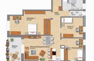 Wohnung kaufen in 74259 Widdern, Zuhause ankommen – stilvolle 4-Zimmer-Wohnung mit Balkon im Neubau
