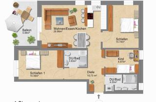 Wohnung kaufen in 74259 Widdern, Lichtdurchflutet & großzügig: 4-Zimmer-Neubauwohnung mit Balkon
