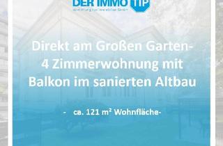 Wohnung kaufen in 01277 Dresden, Dresden - Direkt am Großen Garten | 4 Zimmerwohnung mit Balkon im sanierten Altbau zum Kauf