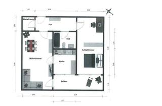 Wohnung mieten in 67071 Ludwigshafen, Max. an 2 Personen zu vermieten eine schön geschnittene Wohnung mit Fernblick und Einbauküche