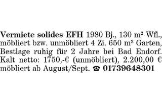Haus mieten in 83093 Bad Endorf, Vermiete solides EFH