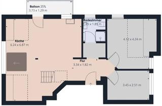Wohnung mieten in Ringstraße 3a, 55597 Wöllstein, Stilvolle 4-Zimmer-Maisonette-Wohnung mit Balkon in Wöllstein