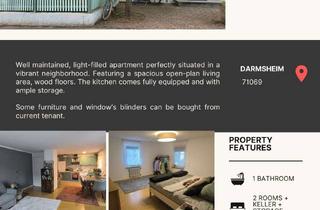 Wohnung mieten in Molkereigässle, 71069 Sindelfingen, Schöne 2-Zimmer-Erdgeschosswohnung mit Balkon und Einbauküche in Sindelfingen