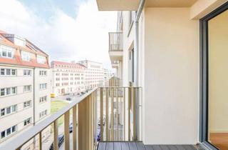 Wohnung mieten in Amely-Bölte-Straße, 01067 Wilsdruffer Vorstadt/Seevorstadt-West, *NEUBAU* Stilvoll wohnen: Großzügige Etagenwohnung mit sonniger Loggia & moderner EBK!