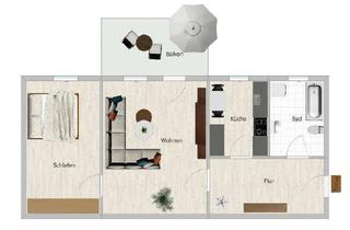 Wohnung mieten in 08451 Crimmitschau, Gemütliche Zweiraumwohnung mit Balkon!