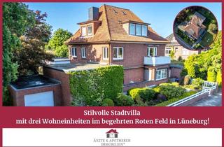 Villa kaufen in 21335 Lüneburg, Stilvolle Stadtvilla mit drei Wohneinheiten im begehrten Roten Feld in Lüneburg!