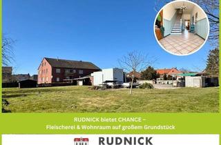 Immobilie kaufen in 31515 Wunstorf, RUDNICK bietet CHANCE – Fleischerei & Wohnraum auf großem Grundstück