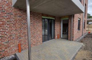 Wohnung mieten in 24598 Boostedt, helle 2-Zimmer Wohnung im Erdgeschoss eines NEUBAUS mit eigenem Stellplatz, Terasse Küche,