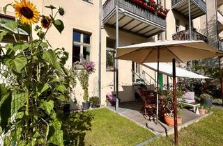 Wohnung mieten in Großbeerenstraße 33, 14482 Babelsberg Süd, sanierte und teilmöblierte 3-Zi.-Whg. mit Terrasse, Garten+EBK in Babelsberg (befristet bis 02/29)