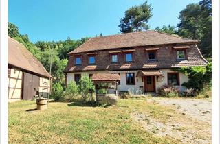 Haus kaufen in 91617 Oberdachstetten, Traumhafte fast Alleinlage auf über 22.500 m² Wohnhaus, Scheune, Werkstatt und Brunnen, bezugsfertig