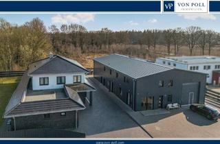 Gewerbeimmobilie kaufen in 24537 Neumünster, Exklusives Einfamilienhaus mit Einliegerwohnung und flexiblem, energieeffizientem Betriebsgebäude