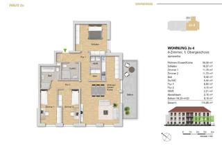 Wohnung mieten in Pfinztalstr. 2c, 76227 Durlach, ***Neubau 4 Zi.-Wohnung im 1.OG, WE 2c-4 als Erstbezug mit großem Balkon***