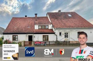 Haus kaufen in 86647 Buttenwiesen, Komplettes Doppelhaus – eine Haushälfte zum Gestalten, eine mit zuverlässiger Mieterin