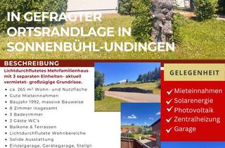 Mehrfamilienhaus kaufen in 72820 Sonnenbühl, Gelegenheit! Gepflegtes Mehrfamilienhaus mit 3 Einheiten in toller Lage in Sonnenbühl- Undingen.