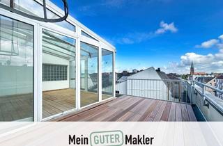 Wohnung mieten in Schillerstraße 48, 27570 Geestemünde, Über den Dächern von Bremerhaven – Renovierte 4-Zimmer-Wohnung mit Wintergarten und Dachterrasse