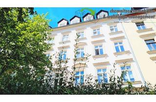 Wohnung mieten in Salzstraße 27, 09113 Schloßchemnitz, Einladende 2-Raum-Wohnung im Dachgeschoss mit Einbauküche & Balkon in Schloßchemnitz