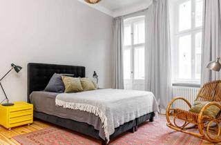 Wohnung mieten in 10707 Wilmersdorf, voll möbliert & auf Zeit (max 12 Monate): Altbauklassiker in Ku'Damm Seitenlage - top renoviert