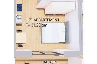 Immobilie mieten in 87600 Kaufbeuren, Möbliertes, helles 1-Zimmer-Appartement mit Balkon im 1. OG in Kaufbeuren