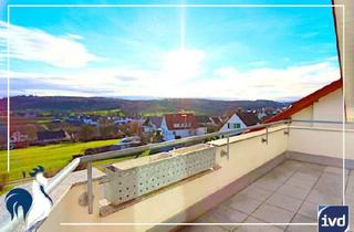 Wohnung kaufen in Leimengrube 32, 72631 Aichtal, Sonnenverwöhntes Wohnen mit Weitblick! 4,5-Zimmer-DG-Wohnung, Südbalkon, 2 Bäder, 2-TG-Stellplätze