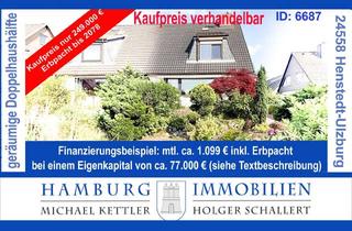 Doppelhaushälfte kaufen in 24558 Henstedt-Ulzburg, Doppelhaushälfte - ca. 109 m² Wohnfläche - ca. 647 m² Grundstück - in 24558 Henstedt-Ulzburg