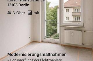 Wohnung mieten in Kurfürstenstraße 39, 12105 Mariendorf, Frisch modernisierte 3 - Zimmer-Wohnung mit Balkon in ruhiger Lage von Berlin-Tempelhof
