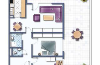 Wohnung mieten in Krokusweg, 68305 Gartenstadt, 3 ZKB mit EBK und Dachterrasse