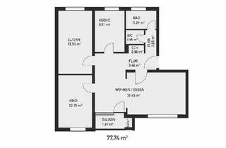 Wohnung kaufen in 92224 Amberg, Amberg - Attraktive 3,5 Zimmer Wohnung mit Balkon in Amberg