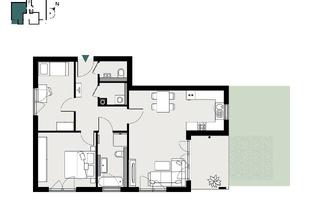 Wohnung mieten in Winzerstrasse, 97953 Königheim, Schöne 3-Zimmer Neubau-Wohnung mit gemütlichem Balkon