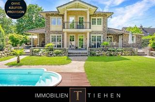 Villa kaufen in 49716 Meppen, La Dolce Vita daheim! Junge Stadtvilla im mediterranen Stil mit Pool, PV-Anlage und Feldblick!