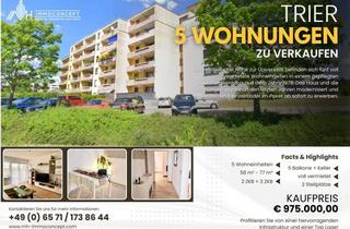 Anlageobjekt in 54296 Kürenz, 5 Eigentumswohnungen in Trier | Tarforst | Uninähe | vermietet | 5 Balkone | 2 Stellplätze