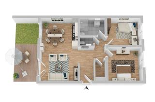 Wohnung kaufen in 25761 Westerdeichstrich, Wohnen am Meer - in top saniertem Bauernhaus Nordsee - Terrassenblick auf eine Obstwiese -