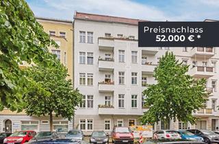 Wohnung kaufen in 10245 Berlin, Berlin - Preisnachlass sichern auf vermietete 4-Zimmerwohnung mit Terrasse & Wannenbad nahe Boxhagener Kiez