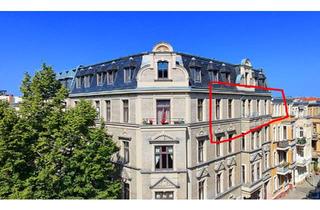 Wohnung kaufen in 06114 Halle, Halle (Saale) - Exklusive 4-Raum-Altbauwohnung altersgerecht | Aufzug | 2 Balkone