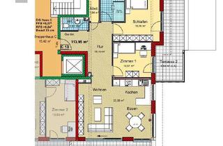 Penthouse kaufen in Alte Gärtnerei, 78187 Geisingen, Provisionsfrei: 3,5-Zimmer-Penthouse-Eigentumswohnung barrierefrei mit 2 TG-Stellplätzen
