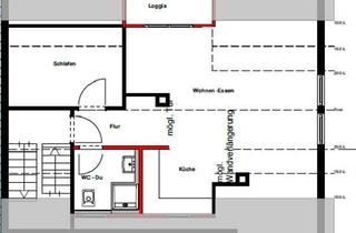 Wohnung mieten in 71397 Leutenbach, Erstbezug nach Sanierung mit Balkon und Einbauküche: Stilvolle 2-Raum-DG-Wohnung in Leutenbach